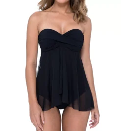 Profile by Gottex Tutti Frutti Black - Tulle Flyaway Bandeau One Piece Swimsuit