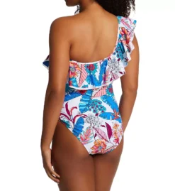 Profile by Gottex Bohemian Gypsy Vibrant Floral One Shoulder Ruffle One Piece Swimsuit -Her Room US profile by gottex prof01 bg2061 bs