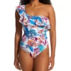 Profile by Gottex Bohemian Gypsy Vibrant Floral One Shoulder Ruffle One Piece Swimsuit -Her Room US profile by gottex prof01 bg2061 gs