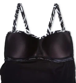 Profile by Gottex Plus Size Black Swan Bandeau Flyaway – Abstract Brushstroke One Piece Swimsuit -Her Room US profile by gottex prof01 bs2w45 cs6