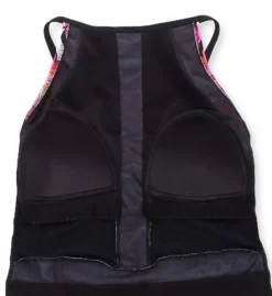 Profile by Gottex Palm Springs Black with Chevron Accents – High Neck Slimming One Piece Swimsuit -Her Room US profile by gottex prof01 ps2069 cs6