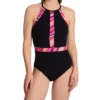Profile by Gottex Palm Springs Black with Chevron Accents – High Neck Slimming One Piece Swimsuit -Her Room US profile by gottex prof01 ps2069 gs