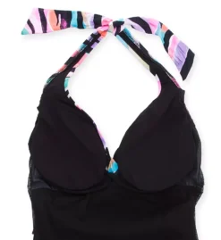 Profile by Gottex Wild Parade Multi-Color Zebra Halter Underwire Swim Dress – Tummy Control One Piece -Her Room US profile by gottex prof01 wp2001 cs6