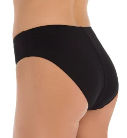 Robin Piccone Ava Solid Black High-Cut – High Waist Cheeky Swim Bottom -Her Room US robin piccone rp01 191769 bs