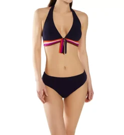 Robin Piccone Ava Solid Black High-Cut – High Waist Cheeky Swim Bottom -Her Room US robin piccone rp01 191769 cs3