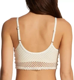 Robin Piccone Pua White Fishnet Cami Swim Top – Wireless Scoop Neck Tankini -Her Room US robin piccone rp01 231302 bs