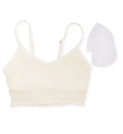 Robin Piccone Pua White Fishnet Cami Swim Top – Wireless Scoop Neck Tankini -Her Room US robin piccone rp01 231302 cs6