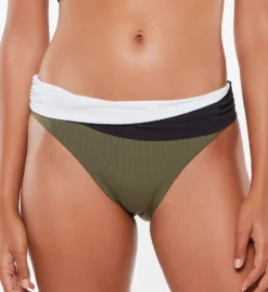 Sanctuary Block Party Wrap Hipster – Color Block Textured Knit Eco-Friendly Swim Bottom