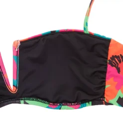Sanctuary Savage Gardener Tropical Floral V-Wire Wireless Tie-Back Swim Top -Her Room US sanctuary san01 g23149 cs6