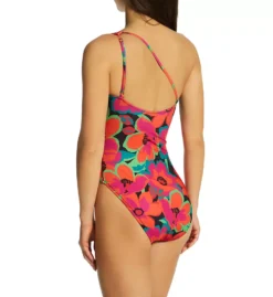 Sanctuary Savage Gardener Tropical Floral – One Shoulder Asymmetrical One Piece Swimsuit -Her Room US sanctuary san01 g23242 bs