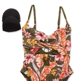 Sanctuary Organic Botanic Floral – Keyhole Mio Recycled Tassel One Piece Swimsuit -Her Room US sanctuary san01 ob21203 cs5
