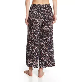Sanctuary Leopard Print Seersucker Side Slit Cropped Beach Cover Up Pants -Her Room US sanctuary san01 sc22807 bs