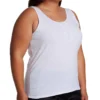 Shadowline Plus Size White Cotton Knit Camisole – Lace Inset Wide Strap Undershirt -Her Room US shadowline shdw01 1529x fs
