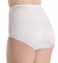 Plus Size Hidden Elastic Nylon Classic Brief Panty -Her Room US shadowline shdw01 17032p bs