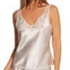 Shadowline Rochelle Satin Lace Trim Cami – Adjustable Strap Bias Cut Sleep Top -Her Room US shadowline shdw01 22075 gs