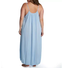 Shadowline Plus Size Beloved Sleeveless Long Gown – Nylon Tricot Embroidered Lace Nightgown -Her Room US shadowline shdw01 31275x bs