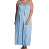 Shadowline Plus Size Beloved Sleeveless Long Gown – Nylon Tricot Embroidered Lace Nightgown -Her Room US shadowline shdw01 31275x gs