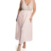Shadowline Plus Silhouette Satintrique Gown – Floral Lace V-Neck 53-Inch Nightgown -Her Room US shadowline shdw01 31737x gs