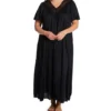 Shadowline Plus Size Beloved 53-Inch Flutter Sleeve Gown – Embroidered Opacitrique Nylon Sleepwear -Her Room US shadowline shdw01 32275x gs