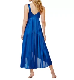 Shadowline Silhouette Nylon Tricot Hi-Low Nightgown - Sheer Lace Cup Tulip Hem Sleepwear -Her Room US shadowline shdw01 35737 bs