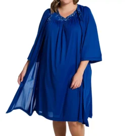 Shadowline Plus Petals Rose Embroidered V-Neck Nightgown – Opaque Nylon Tricot 40-Inch Sleep Gown -Her Room US shadowline shdw01 37280x cs3