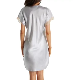 Shadowline Charming Charmeuse Lace Trim Sleep Gown – Silky Satin V-Neck Nightgown (4503) -Her Room US shadowline shdw01 4503 bs