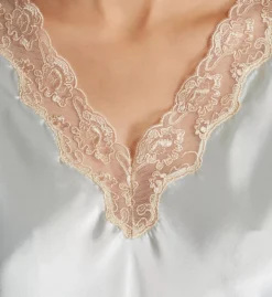 Shadowline Charming Charmeuse Lace Trim Sleep Gown – Silky Satin V-Neck Nightgown (4503) -Her Room US shadowline shdw01 4503 cs1