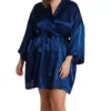 Shadowline Plus Charming Satin Wrap Robe – Elegant Kimono Sleeve Woven Loungewear -Her Room US shadowline shdw01 4510x gs