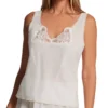 Shadowline White Cotton Batiste Camisole – Lace Applique Adjustable Strap Top -Her Room US shadowline shdw01 4536 gs