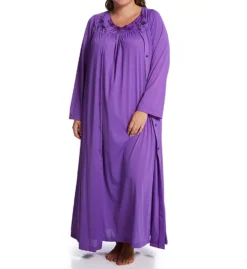 Shadowline Plus Size Petals 54-Inch Button-Front Robe – Rose Embroidered Opacitrique Nylon Sleep Coat -Her Room US shadowline shdw01 71280x cs5