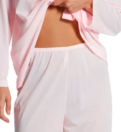 Shadowline Petals Long Sleeve Pajama Set – Opacitrique Nylon Tricot Floral Sleepwear -Her Room US shadowline shdw01 76283 cs1