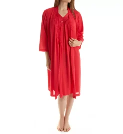 Shadowline Twilight Wrap Robe – Lace Neckline Opacitrique Nylon 3/4 Sleeve Sleepwear -Her Room US shadowline shdw01 77150 cs1