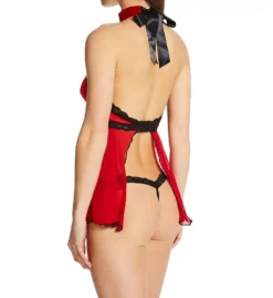 High Neck Open Front Babydoll -Her Room US shirley of hollywood shir01 31524 bs