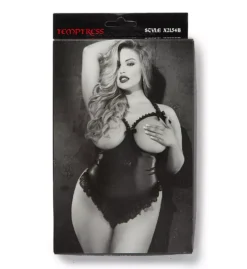 Shirley of Hollywood Plus Size Black Lame and Lace Open Bust Teddy - Underwire Sexy Bodysuit -Her Room US shirley of hollywood shir01 x2154b cs1