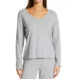 Caleigh Organic Pima Cotton Long Sleeve – Relaxed Wide Neck Loungewear Tee