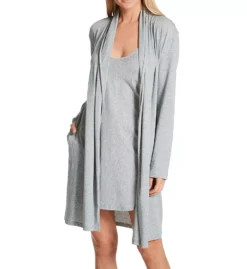 Skin Coleen Organic Pima Cotton Short Robe – Luxury Shawl Collar Knit Sleepwear -Her Room US skin skn01 oj87b cs1