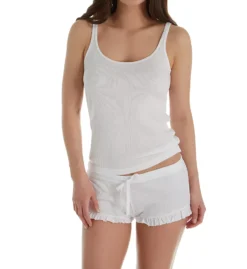 Skin Cotton Rasia Ribbed Tank – 100% Pima Cotton Scoop Neck Loungewear -Her Room US skin skn01 pr1012 cs4