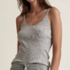 Skin Cotton Rasia Ribbed Tank – 100% Pima Cotton Scoop Neck Loungewear -Her Room US skin skn01 pr1012 gs