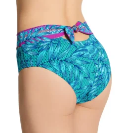Skinny Dippers Mojito Green & Fuchsia – Honeybuns Bow Back High Rise Cheeky Swim Bottom -Her Room US skinny dippers skdp01 6540320 bs