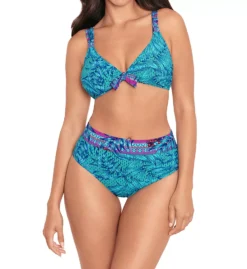 Skinny Dippers Mojito Green & Fuchsia – Honeybuns Bow Back High Rise Cheeky Swim Bottom -Her Room US skinny dippers skdp01 6540320 cs1