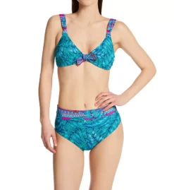 Skinny Dippers Mojito Green & Fuchsia – Honeybuns Bow Back High Rise Cheeky Swim Bottom -Her Room US skinny dippers skdp01 6540320 cs2