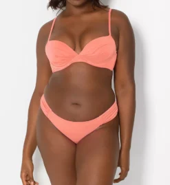 Smart & Sexy Black Knockout Low-Rise Bikini Bottom – Ruched Side Moderate Coverage Swimwear -Her Room US smart and sexy ssxy01 sa1006 cs5