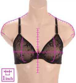 Sheer Mesh Demi Underwire Bra With Lace -Her Room US smart and sexy ssxy01 sa1388l ns7