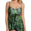Smart & Sexy Animal Print Flyaway Ruffle – Bra Sized Underwire Bandeau Tankini Top -Her Room US smart and sexy ssxy01 sa623 gs