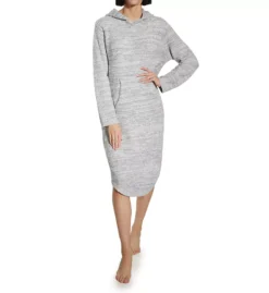 Softies by Paddi Murphy Heathered Space-Dye Marshmallow Hooded Lounger - 42 Inch Nightgown -Her Room US softies by paddi murphy sof001 8618 fs