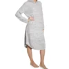 Softies by Paddi Murphy Heathered Space-Dye Marshmallow Hooded Lounger - 42 Inch Nightgown -Her Room US softies by paddi murphy sof001 8618 gs