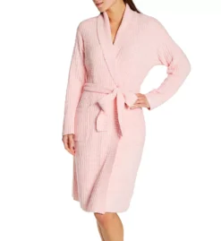 Softies Cream Marshmallow Ribbed - Shawl Collar Knee-Length Robe