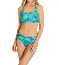 Sunsets Wild Palms Tropical Print – Unforgettable Ruched Cheeky Swim Bottom -Her Room US sunsets suns01 27bwp cs1