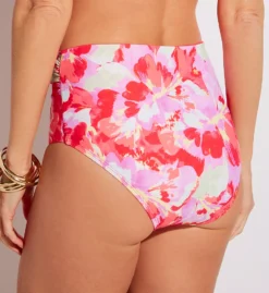 Sunsets Butterfly Beach Capri Fold-Down High Waist Swim Bottom – Red Hibiscus Tropical Print -Her Room US sunsets suns01 310bb bs