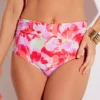 Sunsets Butterfly Beach Capri Fold-Down High Waist Swim Bottom – Red Hibiscus Tropical Print -Her Room US sunsets suns01 310bb gs